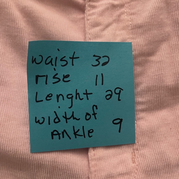 Levi’s 32x29 lite pink corduroy boot cut pants women’s used 725 - Picture 5 of 10